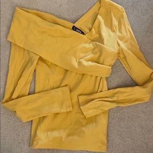 Criss cross yellow top
